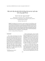 Báo cáo   một cách tiếp cận phát triển hệ thống đào tạo trực tuyến trên công nghệ portal   