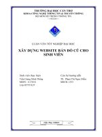 xây dựng website bán đồ cũ cho sinh viên