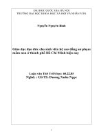 Giáo dục đạo đức cho sinh viên hệ cao đẳng sư phạm mầm non ở thành phố hồ chí minh hiện nay   luận văn ths  triết học  6