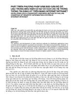 Báo cáo nghiên cứu khoa học   PHÁT TRIỂN PHƯƠNG PHÁP đảm bảo gắn bó dữ LIỆU TRONG điều KIỆN có sự cố của các hệ THỐNG THÔNG TIN ĐĂNG ký TRÊN MẠNG INTERNET INTRANET  