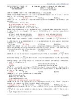 Đề thi thử ĐH vật lý 2011 (Hay)