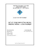 xử lý ảnh ndvi ứng dụng trong nông   lâm nghiệp 