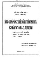 Một số giải pháp nâng cao hiệu quả hoạt động tín dụng tại ngân hàng TMCP á châu   CN  trường chinh 