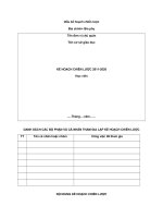 Mẫu kế hoạch chiến lược chi tiết quản lý