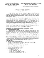 Báo cáo sơ kết HK I