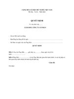 Mẫu quyết định buộc thôi việc