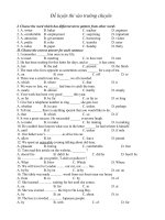 Các bài tập ôn thi vào THPT môn tiếng anh