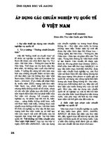 Báo cáo   áp dụng các chuẩn nghiệp vụ quốc tế ở việt nam   