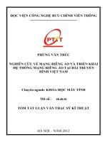 Tóm tắt luận văn thạc sĩ  nghiên cứu về mạng riêng ảo và triển khai hệ thống mạng riêng ảo tại đài truyền hình việt nam