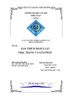 Giải thích pháp luật   thực trạng và giải pháp 