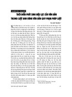 Báo cáo   thời điểm phát sinh hiệu lực của văn bản trong luật ban hành văn bản quy phạm pháp luật  