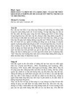 Báo cáo   điểm SÁNG và điểm mù của KHOA học  vì SAO TRI THỨC KHÁCH QUAN KHÔNG đủ để GIẢI QUYẾT NHỮNG TRANH cãi về môi TR