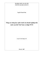 Nâng cao năng lực cạnh tranh của doanh nghiệp nhà nước sau khi việt nam ra nhập WTO   luận văn ths  kinh tế  60 31 01 pd