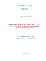 định lượng aflatoxins trong thức ăn chăn nuôi bằng phương pháp sắc ký lỏng hiệu năng cao ghép khối phổ 