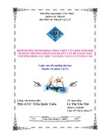 định hướng hành động nhận thức của học sinh khi áp dụng phương pháp giải quyết vấn đề giảng dạy chương động lực học vật rắn, vật lý 12 nâng cao 