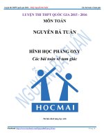 HOT Hình phẳng Oxy: Các bài toán về giải tam giác Nguyễn Bá Tuấn