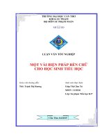 một vài biện pháp rèn chữ cho học sinh tiểu học 