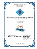 áp dụng phương pháp thực nghiệm khi giảng dạy chương 4  từ trường, vật lý 11 nâng cao  nhằm phát triển tư duy học sinh