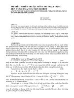 Báo cáo nghiên cứu khoa học   bộ điều KHIỂN TRƯỢT mới CHO HOẠT ĐỘNG bền VỮNG của TAY máy ROBOT  