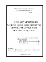 skkn xây dựng một số video clip hỗ trợ giảng dạy phần thực hành môn công nghệ lớp 10 