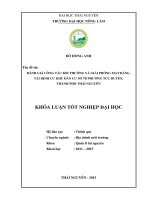 ĐÁNH GIÁ CÔNG tác bồi THƯỜNG và GIẢI PHÓNG mặt BẰNG, tái ĐỊNH cư KHU dân cư số 7b PHƯỜNG túc DUYÊN, THÀNH PHỐ THÁI NGUYÊN