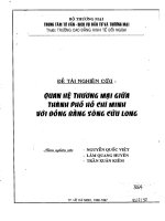 Quan hệ thương mại giữa thành phố hồ chí minh với đồng bằng sông cửu long