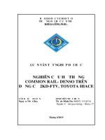 nghiên cứu hệ thống common rail  denso trên động cơ 2kd ftv, toyota hiace 