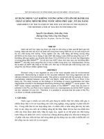 Báo cáo nghiên cứu khoa học     sử DỤNG ĐỘNG vật KHÔNG XƯƠNG SỐNG cỡ lớn để ĐÁNH GIÁ CHẤT LƯỢNG môi TRƯỜNG nước SÔNG PHÚ lộc, TP  đà NẴNG  