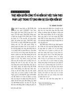 Báo cáo   thực hiện quyền công tố và kiểm sát việc tuân theo pháp luật trong tố tụng hình sự của viện kiểm sát  