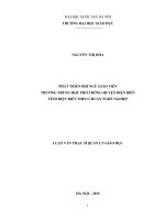 Phát triển đội ngũ giáo viên trường trung học phổ thông huyện điện biên tỉnh điện biên theo chuẩn nghề nghiệp   luận văn ths  giáo dục học  60 14 01 14 pdf