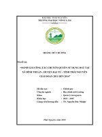 ĐÁNH GIÁ CÔNG tác CHUYỂN QUYỀN sử DỤNG đất tại xã BÌNH THUẬN   HUYỆN đại từ   TỈNH THÁI NGUYÊN GIAI đoạn 2011 đến 2014