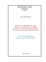 khảo sát sự biến đổi các chất chống oxy hóa trong quá trình nẩy mầm của hạt đậu nành (glycine max) 