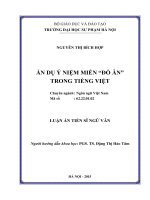 Ẩn dụ ý niệm miền “đồ ăn” trong tiếng Việt