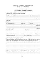 Giấy yêu cầu trả tiền bảo hiểm xã hội