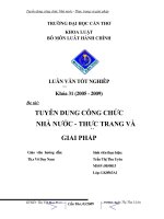 Tuyển dụng công chức nhà nước   thực trạng và giải pháp 