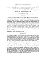 XÁC ĐỊNH tỷ lệ TIÊU HOÁ IN VIVO các CHẤT DINH DƯỠNG của NGỌN lá mía CHẾ BIẾN THEO PHƯƠNG PHÁP KHÁC NHAU  