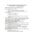 de dap an tham khao tot ngiep toan 2011