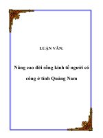 LUẬN văn   nâng cao đời sống kinh tế người có công ở tỉnh quảng nam