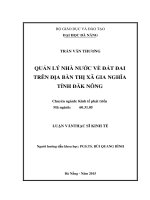 Luận văn thạc sĩ quản lý nhà nước về đất đai trên địa bàn thị xã gia nghĩa, tỉnh đăk nông