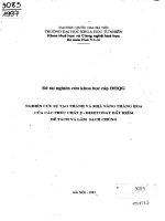 Nghiên cứu sự tạo thành và khả năng thăng hoa của các phức b   đixetonat đất hiếm để tách và làm sạch chúng