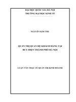Quản trị quan hệ khách hàng tại bưu điện thành phố hà nội   luận văn ths  kinh doanh và quản lý  60 34 05 pdf