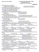 Đề thi thử vào lớp 10 năm học 2011 2011