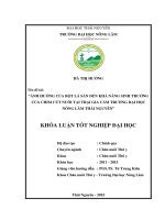 Ảnh hưởng của bột lá sắn đến khả năng sinh trưởng của chim cút nuôi tại trại gia cầm trường đại học nông lâm thái nguyên
