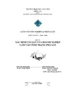 Xác định tài sản của doanh nghiệp lâm vào tình trạng phá sản 