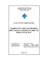 nghiên cứu chế tạo mô hình phun xăng và đánh lửa điện tử động cơ xe máy 