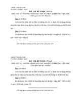 ĐỀ THI hết học PHẦN đạo đức và PHƯƠNG PHÁP dạy học đạo đức ở TRƯỜNG TIỂU học