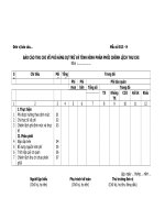 Mẫu Báo cáo thu chi phí hàng dự trữ