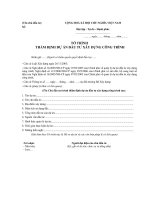 Mẫu tờ trình thẩm định dự án đầu tư xây dựng công trình