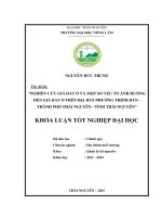 NGHIÊN cứu GIÁ đất ở và một số yếu tố ẢNH HƯỞNG đến GIÁ đất ở TRÊN địa bàn PHƯỜNG THỊNH đán   THÀNH PHỐ THÁI NGUYÊN   TỈNH THÁI NGUYÊN
