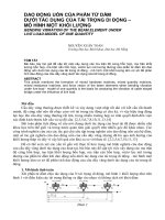 Báo cáo nghiên cứu khoa học   DAO ĐỘNG uốn của PHẦN tử dầm dưới tác DỤNG của tải TRỌNG DI ĐỘNG – mô HÌNH một KHỐI LƯỢNG  